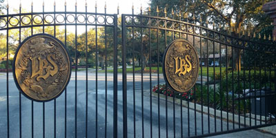 Custom Signage on Metal Gate